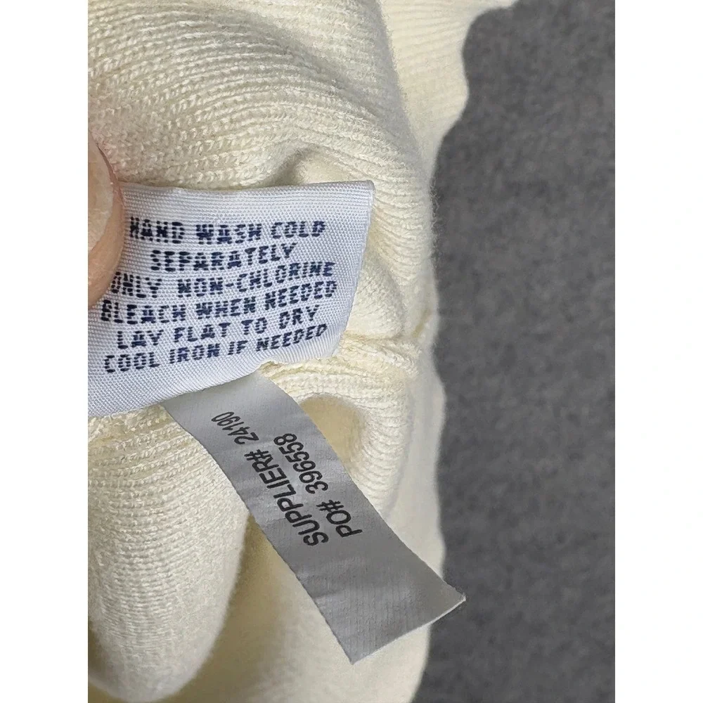 Polo Ralph Lauren Mens XXL Pima Cotton V-Neck Sweater Vest Cream Off White Pony